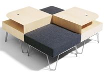 table basse contemporaine contre-plaqu&eacute; &agrave; usage professionnel QVARTO : L10C by B&ouml;rge Lindau Bl&aring; Station