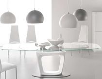 table &agrave; rallonge contemporaine en verre ORBITAL by Pininfarina Calligaris Italian home design since 1923