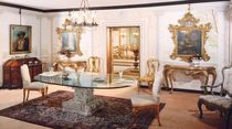 table de style en verre  BUSSANDRI