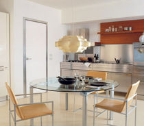 table ronde contemporaine en verre WORKY ALBED