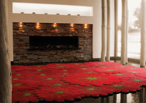 tapis contemporain &agrave; fleurs en laine de Nouvelle Z&eacute;lande (fait main) FLOWERS PIODAO GROUP