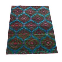 tapis contemporain &agrave; motifs en soie  GALERIE GIRARD