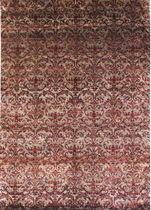 tapis contemporain &agrave; motifs en soie DAMASK MA Salgueiro