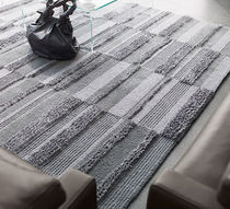 tapis contemporain &agrave; rayures en laine de Nouvelle Z&eacute;lande CAMBIO by Bettina Hermann ROLF BENZ