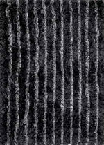 tapis contemporain &agrave; rayures en polyester (fait main) ZOOM Posh