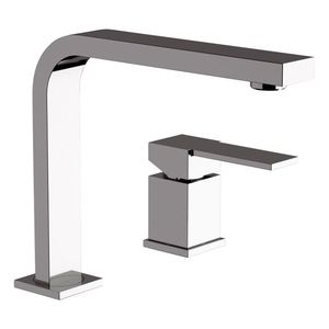 mitigeur pour vasque / en métal chromé / 2 trous