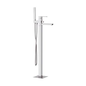 mitigeur pour baignoire / au sol / en métal chromé / 1 trou