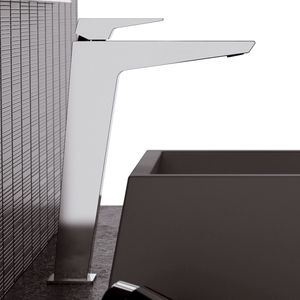 mitigeur pour vasque / en métal chromé / en laiton / 1 trou