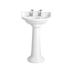 vasque sur pied / ovale / en céramique / classique