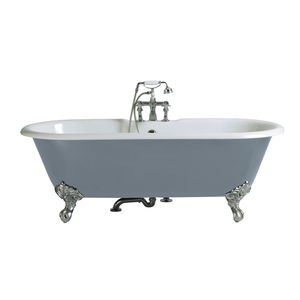 baignoire sur pieds / ovale / en fonte / double