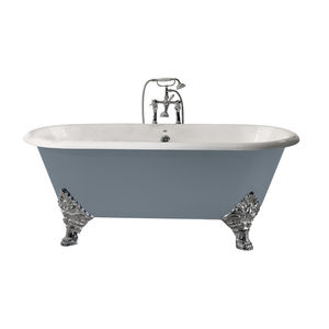 baignoire sur pieds / ovale / en fonte / double