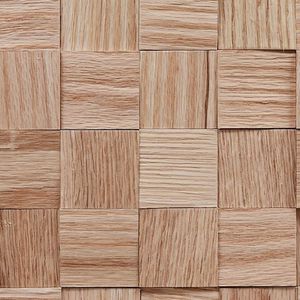 panneau décoratif en bois massif / mural / 3D / aspect mosaïque