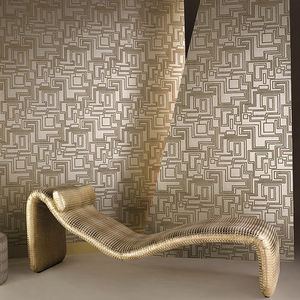tissu d'ameublement / à motif / en polyester / en coton