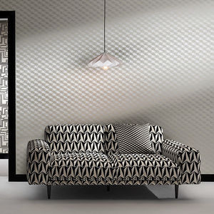 tissu d'ameublement / motif géométrique / en polyester / en viscose