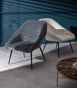 tissu d'ameublement / motif géométrique / en polyester / en viscose