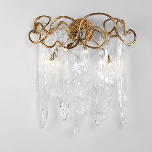 applique murale classique / en bronze / en verre / à LED