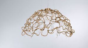 lampe suspension / classique / en verre / en bronze