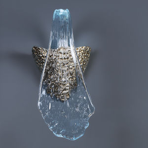 applique murale contemporaine / en bronze / en verre / à LED