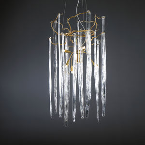 lampe suspension / classique / en bronze / en cristal