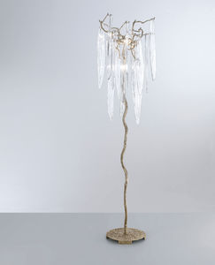 lampe sur pied / design original / en bronze / en cristal
