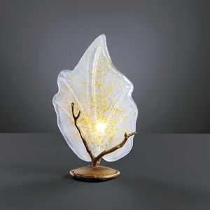 lampe de table / classique / en bronze / en verre