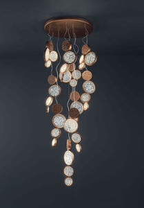 lustre contemporain / en verre / en bronze / à LED