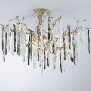 plafonnier classique / en verre / en bronze / halogène