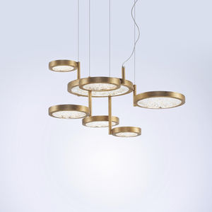 suspension / contemporaine / en bronze / en verre