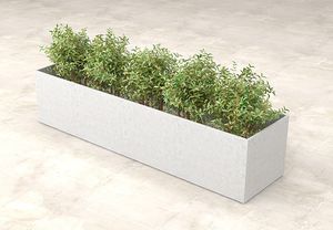 jardinière en béton fibré / rectangulaire / contemporaine / pour espace public