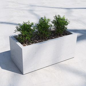 jardinière en béton / rectangulaire / contemporaine / pour espace public