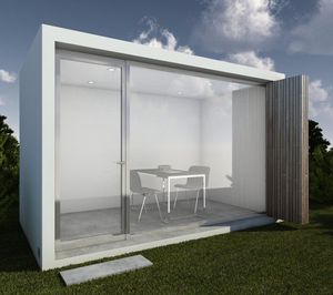 bâtiment modulaire / préfabriqué / ossature béton armé / pour bureau