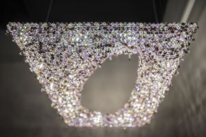 lustre contemporain / en cristal / fait main