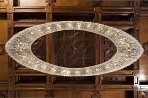lustre contemporain / en cristal / fait main