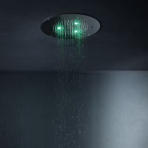 pommeau de douche encastrable au plafond / rond / pluie / cascade