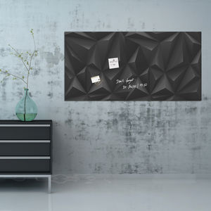 tableau magnétique / mural / en verre / poli