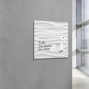 tableau magnétique / mural / en verre / poli