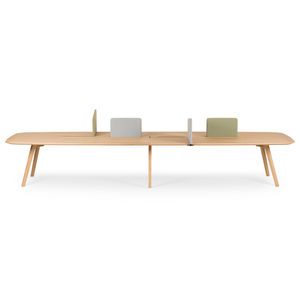 table de réunion contemporaine / en bois / en HPL / rectangulaire