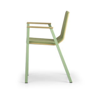 chaise visiteur contemporaine / avec accoudoirs / tapissée / en tissu