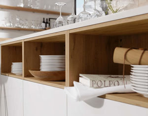 étagère basse / contemporaine / en chêne / pour cuisine
