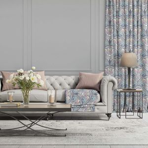 tissu d'ameublement / pour rideaux / à motif / en polyester