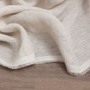 tissu pour rideaux / uni / en lin