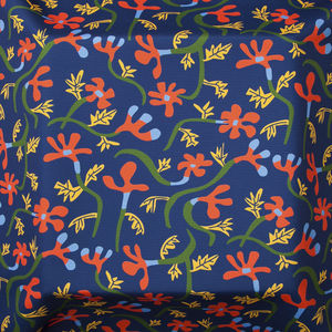tissu d'ameublement / pour rideaux / à fleurs / en acrylique