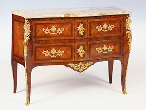 commode de style / en bois / sur mesure / marron