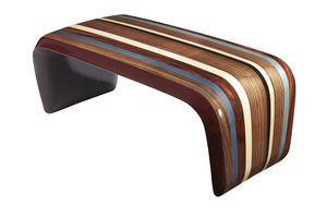 banc contemporain / en bois / sur mesure / fait main