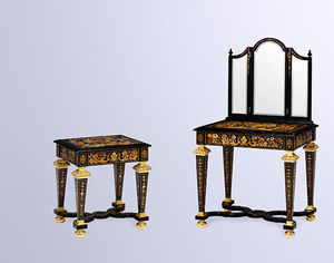 table de chevet de style / en bois / carrée / professionnelle