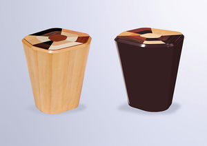 tabouret de bar contemporain / en noyer / en bois de rose / professionnel