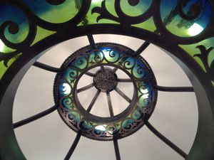 lustre contemporain / en verre / à incandescence / fait main