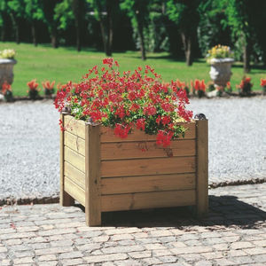 jardinière en bois / carrée / contemporaine