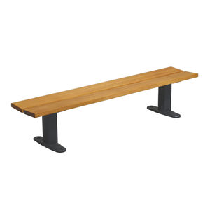 banc public / contemporain / en bois / en acier galvanisé