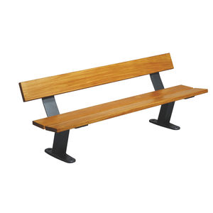 banc public / contemporain / en bois / en acier galvanisé
